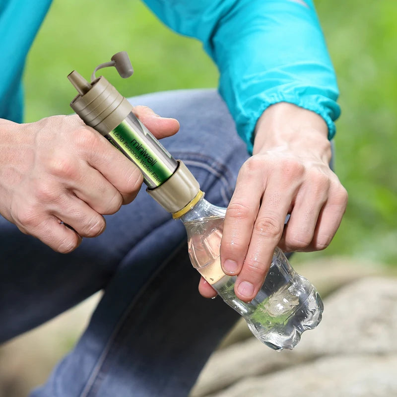 Lichtgewicht Waterfilter - 2000 Liter Filtratiecapaciteit, Draagbaar voor Camping, Wandelen, Reizen en Noodgevallen