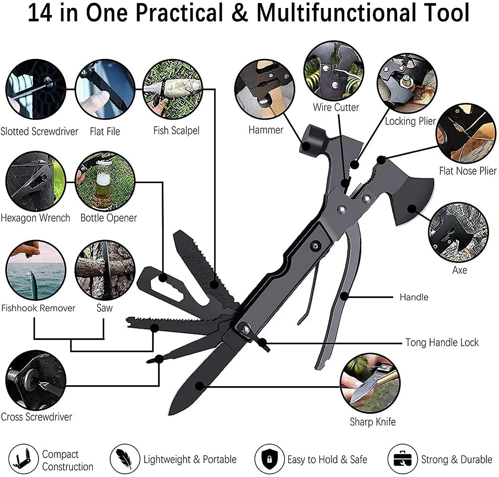 Kit de survie d'urgence 30 en 1, équipement de survie professionnel, fournitures de premiers secours pour SOS tactique, randonnée, chasse, camping