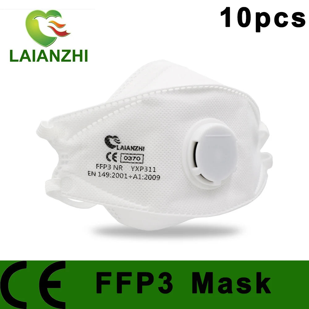 Hoge Kwaliteit FFP3 Masker EN149:2001+A1:2009 – Visvormig CE Gezichtsmasker, Beschermend Masker, PM2.5 Filter, 99% Hygiënisch Mondkapje