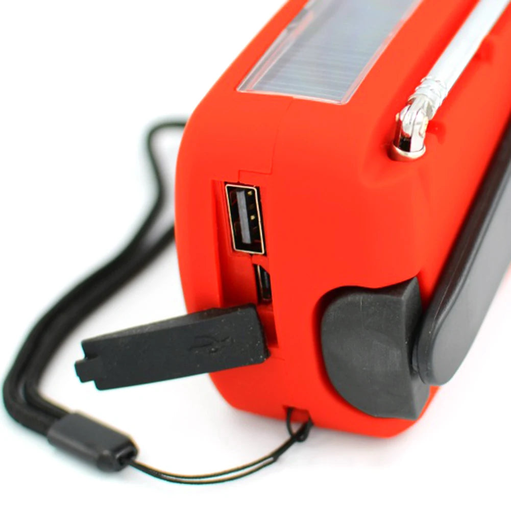 Multifunctionele Zonne- en Handcrank Radio FM AM WB NOAA Weer Radio 2000mAh USB Oplaadbare Nood-LED Zaklamp Powerbank