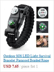 Multifunctional Outdoor Survival Bracelet with Parachute Rope