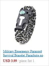 Bracelet de survie multifonctionnel en plein air avec corde de parachute