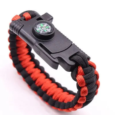 Multifunctional Outdoor Survival Bracelet with Parachute Rope