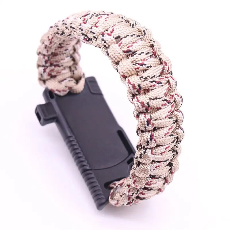 Multifunctional Outdoor Survival Bracelet with Parachute Rope