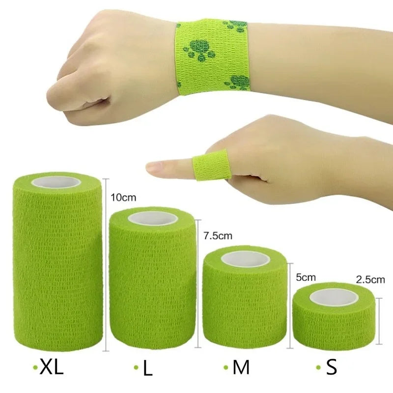 Waterdichte Zelfklevende Medische Bandage Spier Tape voor Vinger, Gewrichten en Huisdieren – Eerste Hulp Kit Elastische Wikkel 2,5-10 cm