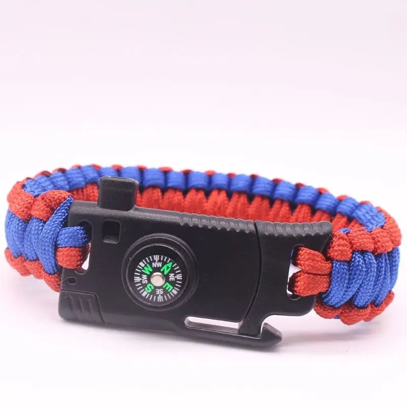 Multifunctional Outdoor Survival Bracelet with Parachute Rope