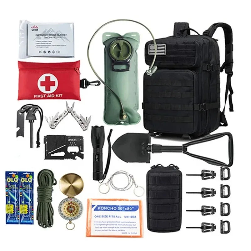 Outdoor Survival Backpack – Large First Aid and Emergency Kit