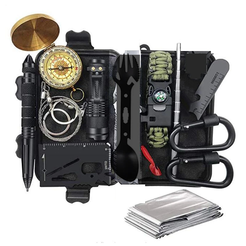 Trousse de premiers secours militaire, équipement de survie et de camping en plein air, kit de survie professionnel, outils de chasse et kit d'urgence