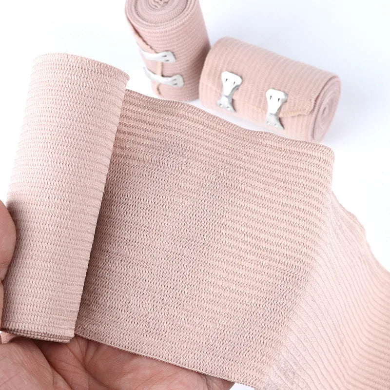 1 Piece Elastic Bandage Wrap with Clips Wound Cover Sprain Treatment