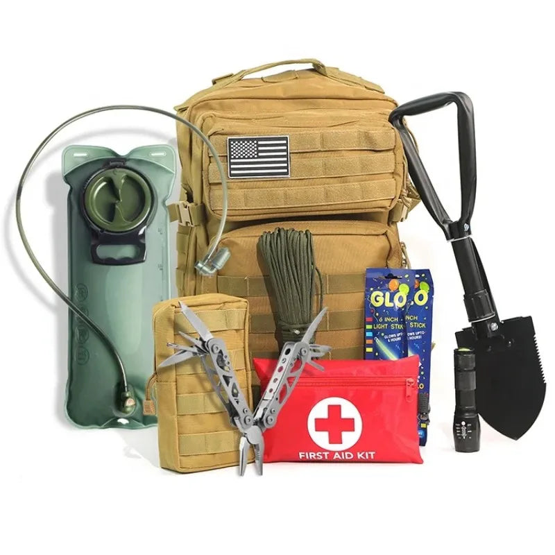 Sac à dos de survie en plein air – Grande trousse de premiers secours et d’urgence