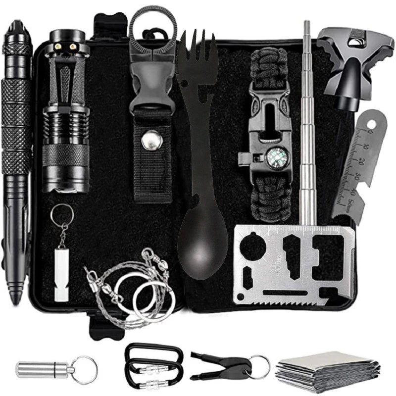 Trousse de premiers secours militaire, équipement de survie et de camping en plein air, kit de survie professionnel, outils de chasse et kit d'urgence