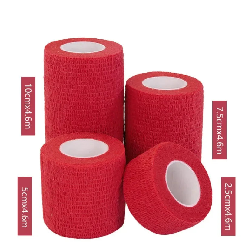 Waterproof Self Adhesive Medical Bandage Muscle Tape for Finger, Joints and Pets – First Aid Kit Elastic Wrap 2.5-10cm