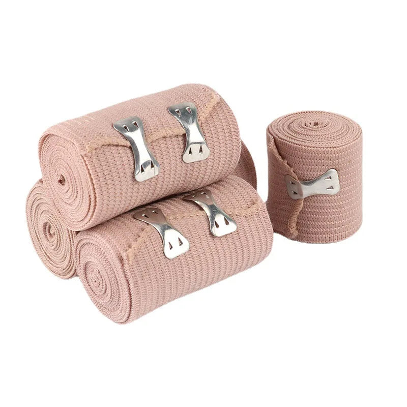 1 Piece Elastic Bandage Wrap with Clips Wound Cover Sprain Treatment