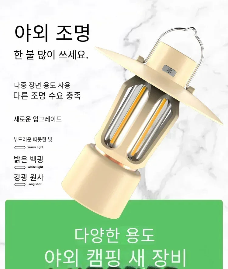 3000mAh Camping Light - Portable Tent Light with USB Charging Function, Outdoor and Emergency Flashlight