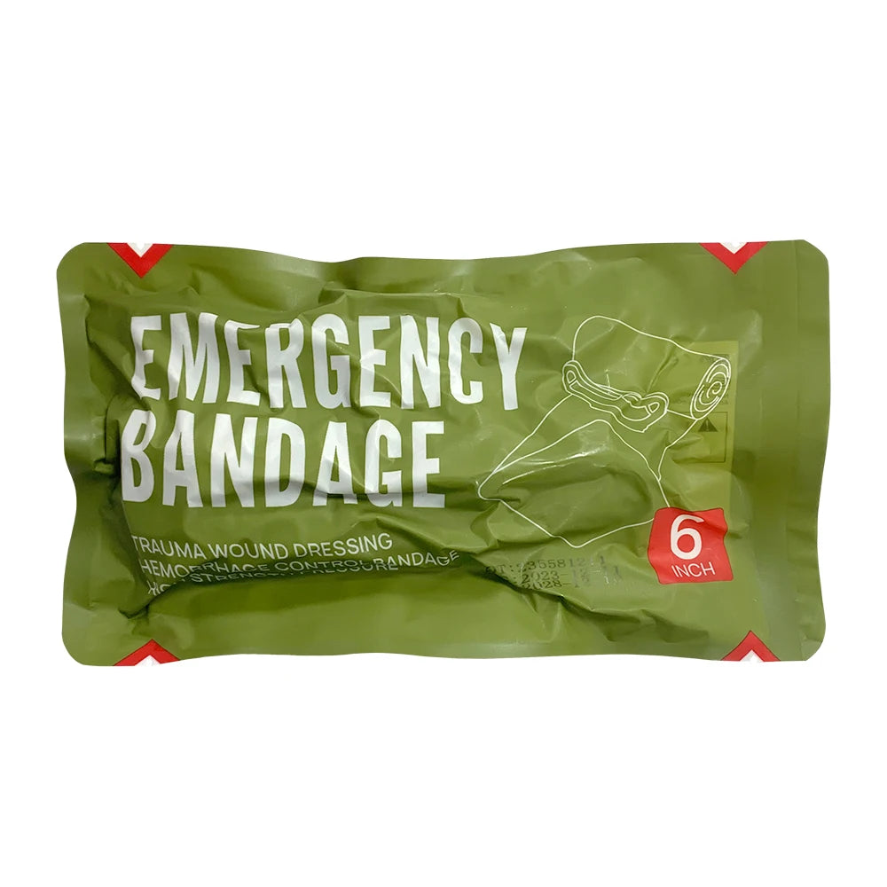 Lot de 4/6 pouces de bandage israélien pour pansement d'urgence, compression, premiers secours tactiques, IFAK Trauma Medical