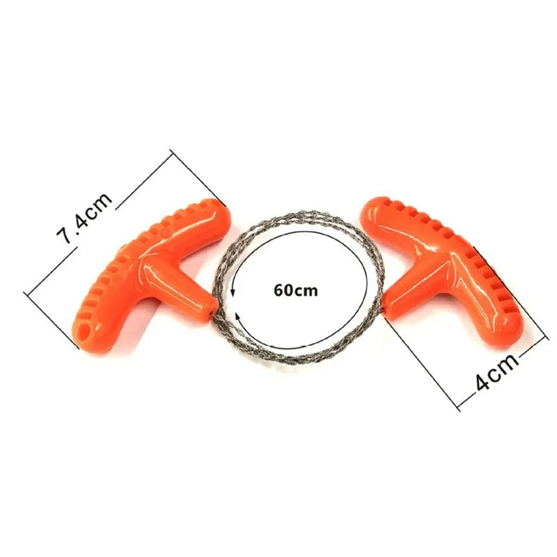 Handbediende Stalen Touw Zaag, Draagbaar Reistool voor Noodoverleving, Stalen Draad Kit voor Wandelen, Outdoor Kamperen en Avontuurlijke Uitrusting. Perfect voor noodsituaties en buitenactiviteiten. - survivor's choice Orange survivor's choice