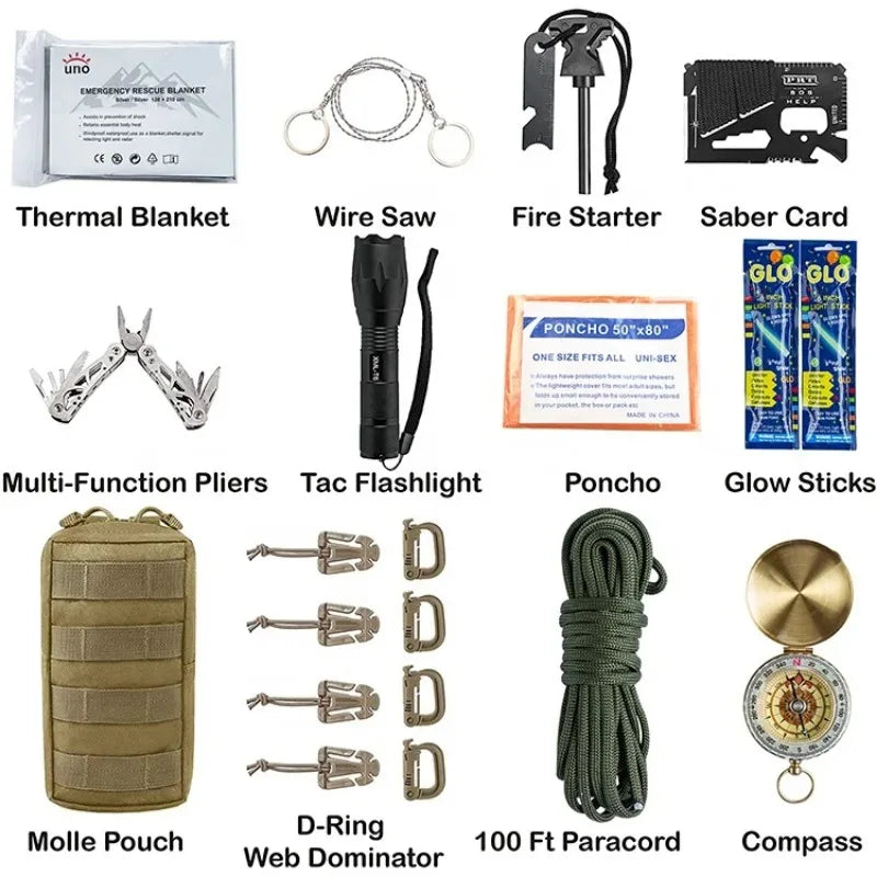 Outdoor Survival Backpack – Large First Aid and Emergency Kit