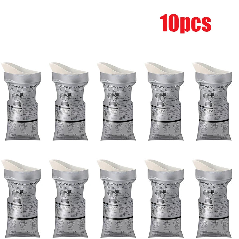 5-10 stuks 700ML Wegwerp Urinezakken voor Outdoor Noodgevallen Draagbare Urinezak Verkeersopstopping Camping Wandelen Auto Reizen Braakselzakken - survivor's choice 5PCS survivor's choice