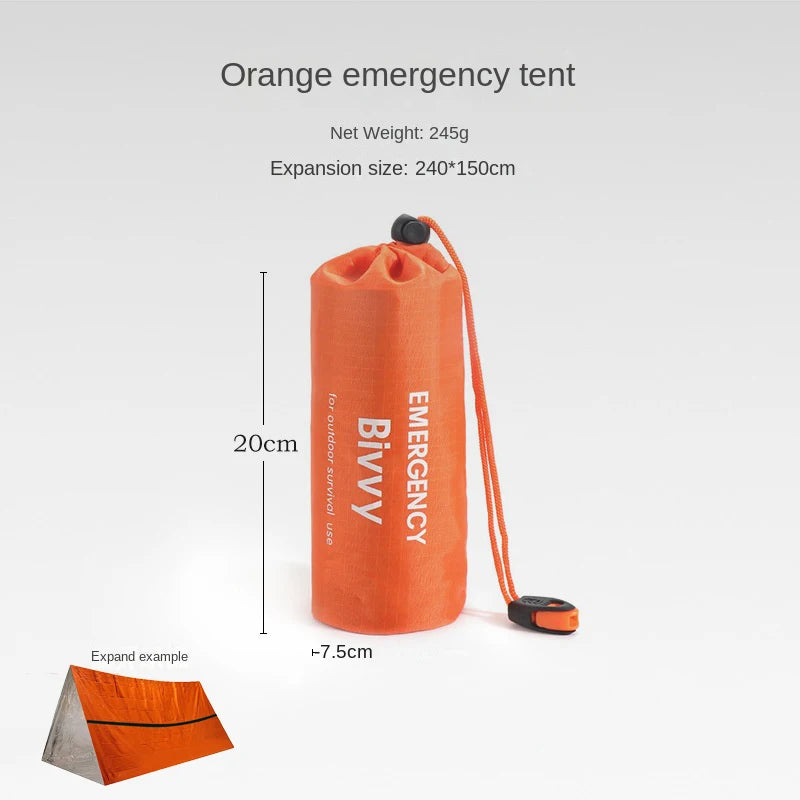 1/5 stuks Survival Tent, compact opgevouwen in een draagtas. Ook geschikt als slaapzak. Waterdichte Outdoor SOS Thermische Deken, herbruikbaar en praktisch. - survivor's choice 1pcs survivor's choice