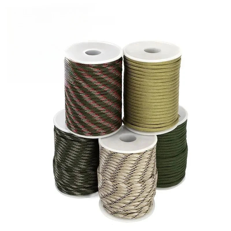 30M 550 Militaire 9-Core Paracord – 4mm Outdoor Survival Touw voor Parachutes, Tent, Lanyard