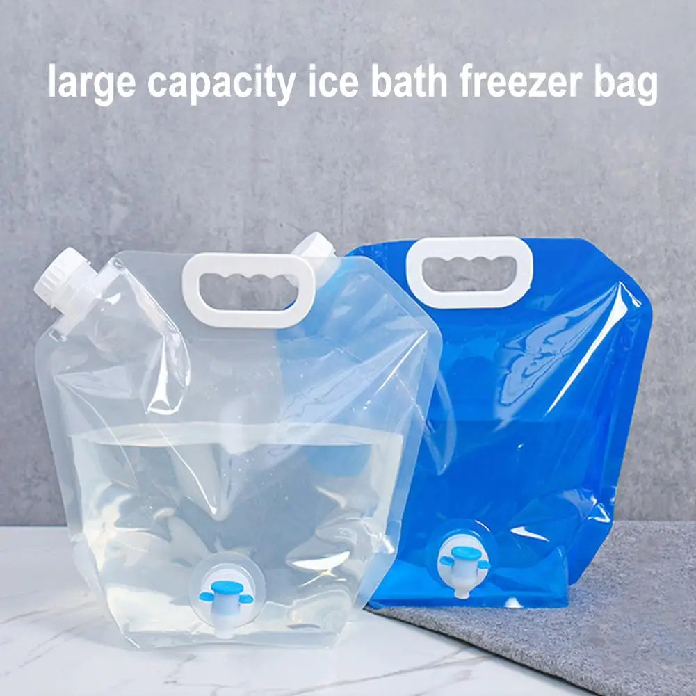 Sac de rangement d'eau pliable 5/10 L – Sécurité et commodité pour le camping, la randonnée et les urgences