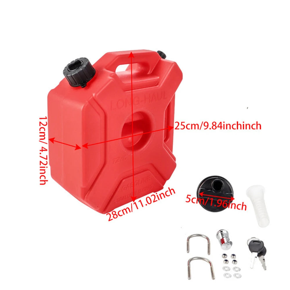 5L Portable Fuel/Water Can (with Lock) – Petrol/Diesel/Water Emergency Tank