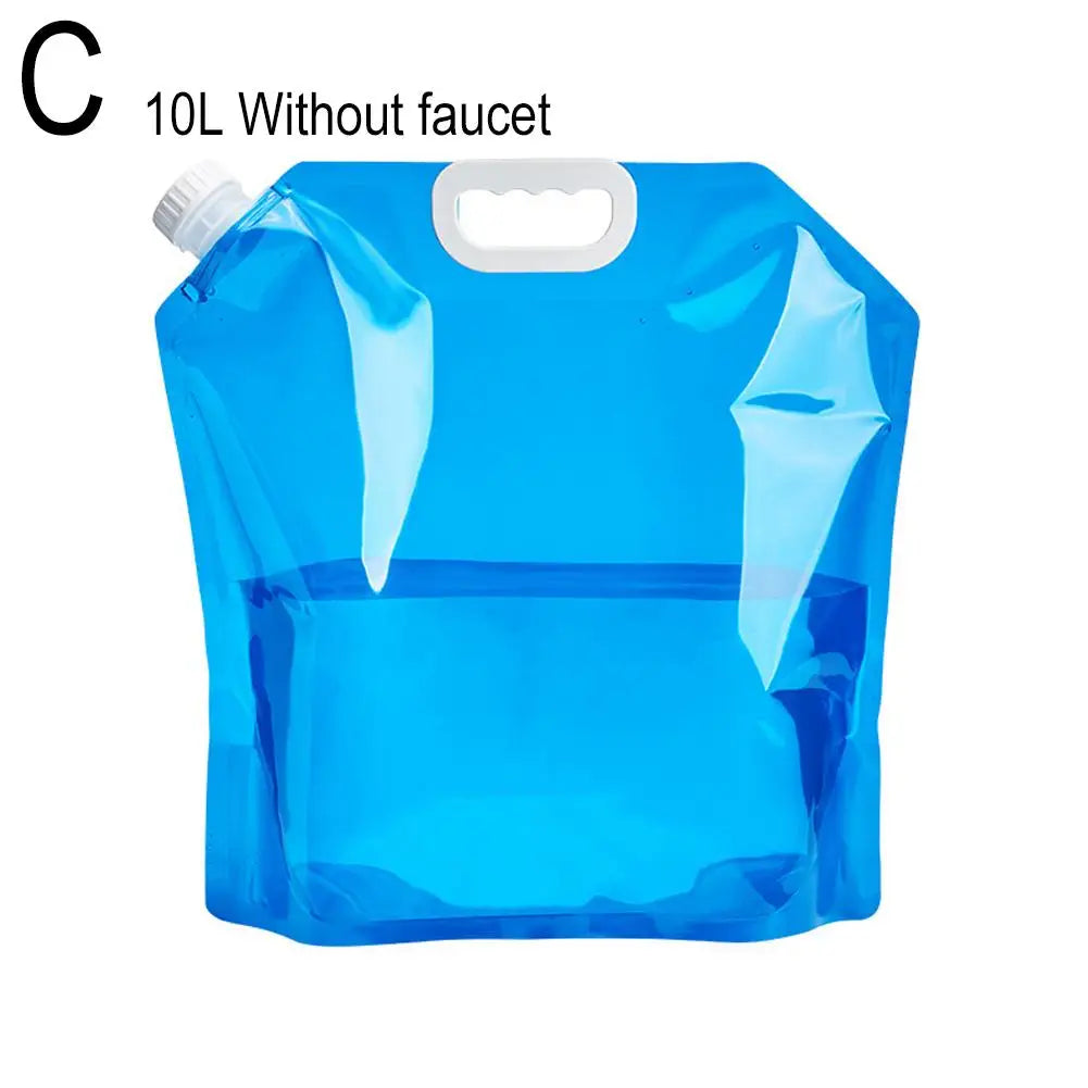 Sac de rangement d'eau pliable 5/10 L – Sécurité et commodité pour le camping, la randonnée et les urgences