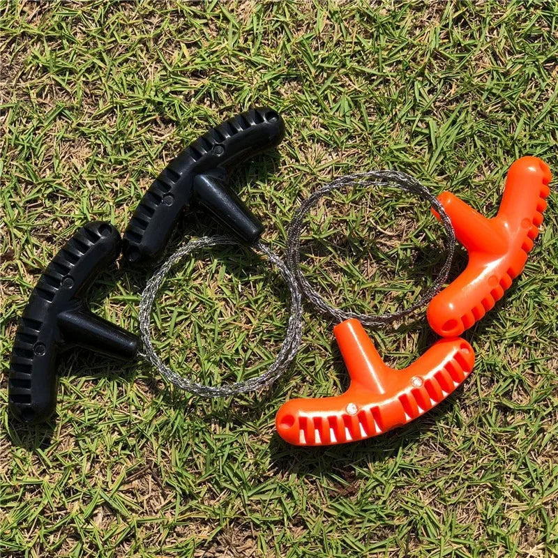 Handbediende Stalen Touw Zaag, Draagbaar Reistool voor Noodoverleving, Stalen Draad Kit voor Wandelen, Outdoor Kamperen en Avontuurlijke Uitrusting. Perfect voor noodsituaties en buitenactiviteiten. - survivor's choice Orange survivor's choice