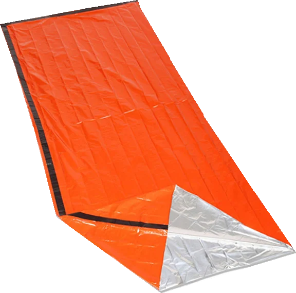 Sac de couchage de survie d'urgence portable et étanche - Équipement de camping EDC en plein air, sac thermique, trousse de premiers secours et de sauvetage, couverture Mylar