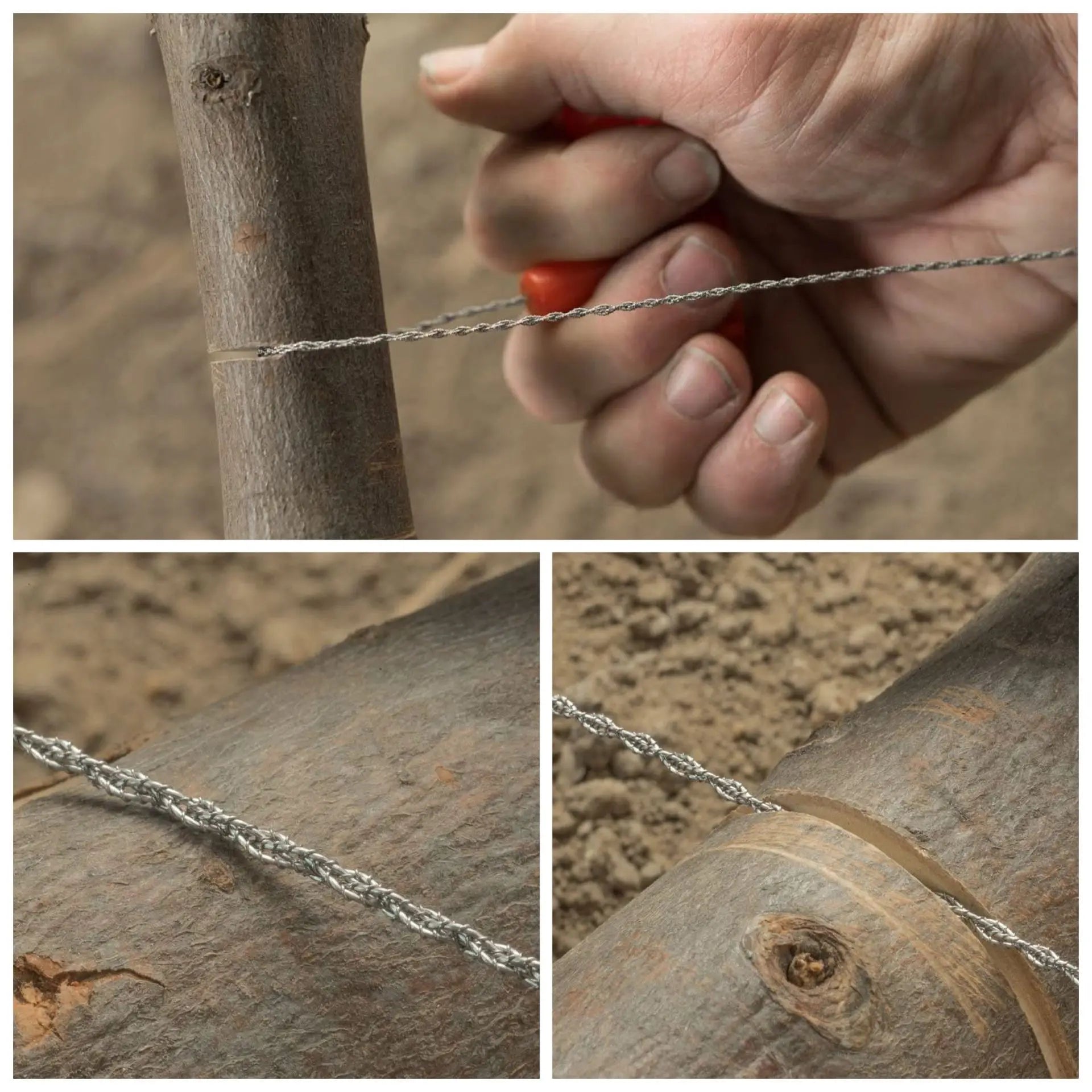 Handbediende Stalen Touw Zaag, Draagbaar Reistool voor Noodoverleving, Stalen Draad Kit voor Wandelen, Outdoor Kamperen en Avontuurlijke Uitrusting. Perfect voor noodsituaties en buitenactiviteiten. - survivor's choice Orange survivor's choice