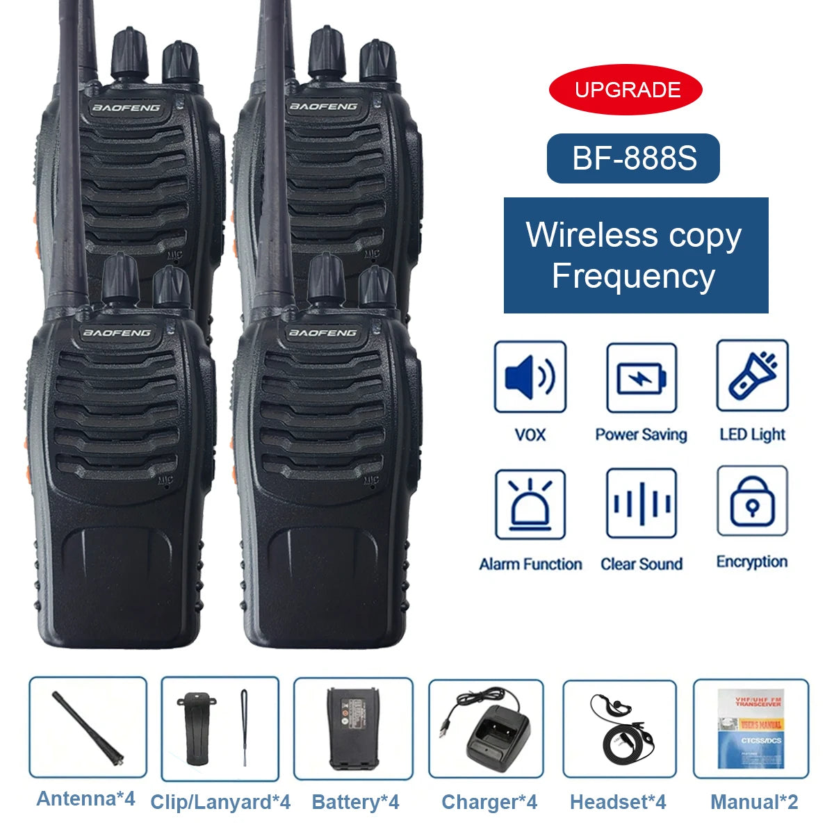 Deze draagbare walkie talkies bieden betrouwbare communicatie over lange afstanden. De Baofeng BF-888S beschikt over UHF 400-470MHz frequentieband, ideaal voor gebruik in diverse nood-crisissituaties - survivor's choice 4pcs add H survivor's choice