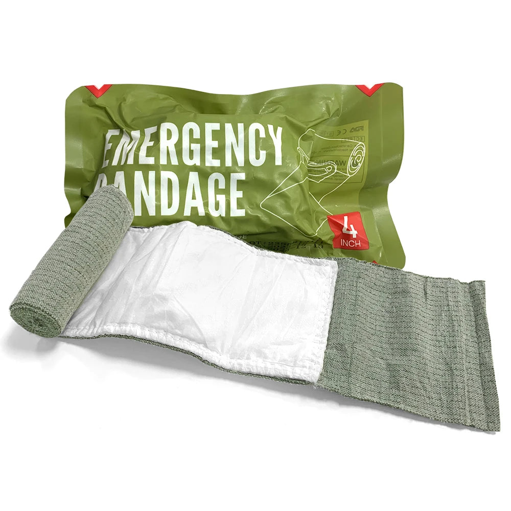 Lot de 4/6 pouces de bandage israélien pour pansement d'urgence, compression, premiers secours tactiques, IFAK Trauma Medical