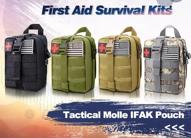 Survival kit 142 pcs trauma and survival backpack