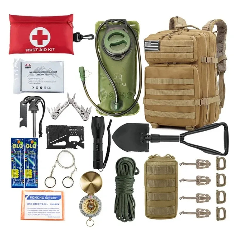 Outdoor Survival Backpack – Large First Aid and Emergency Kit