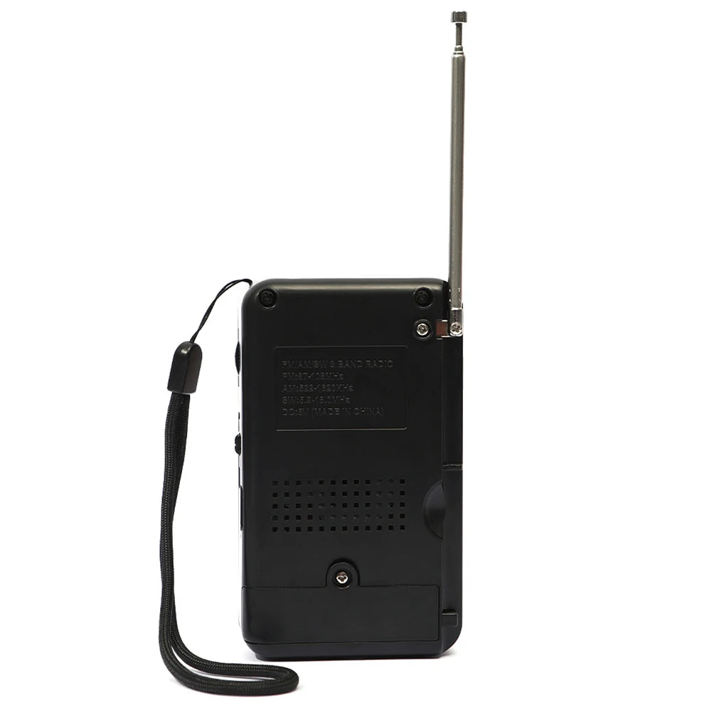 Portable Mini Radio SW/AM/FM Emergency Radio Receiver Telescopic Antenna Digital Radio Built-in Speaker Outdoor Survival Tool