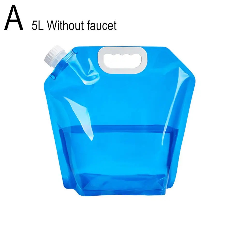 Sac de rangement d'eau pliable 5/10 L – Sécurité et commodité pour le camping, la randonnée et les urgences