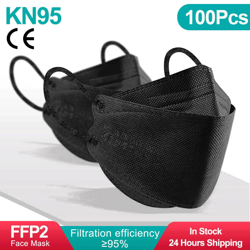 10-200 Pieces FFP2/KN95 Certified Masks