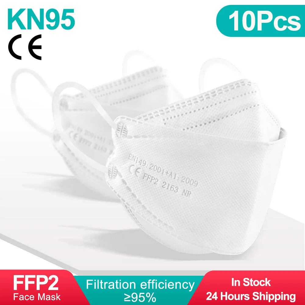 10-200 Pieces FFP2/KN95 Certified Masks